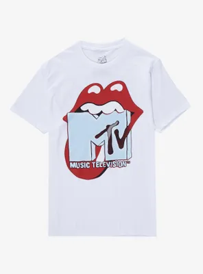 The Rolling Stones Lips & MTV Logos T-Shirt