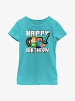 Minecraft Birthday Youth Girls T-Shirt