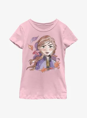Disney Frozen 2 Anna Art Face Youth Girls T-Shirt
