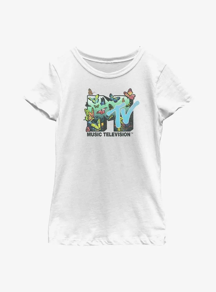 MTV Butterflies Logo Youth Girls T-Shirt