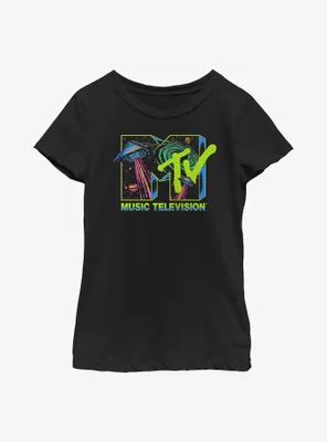 MTV Space Retro Logo Youth Girls T-Shirt