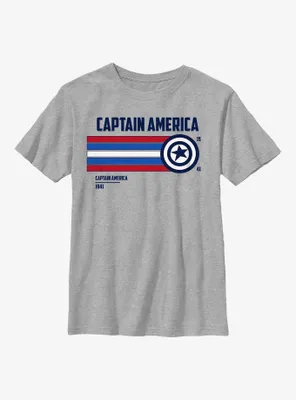 Marvel Captain America Shield Stripes Youth T-Shirt