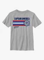 Marvel Captain America Shield Stripes Youth T-Shirt