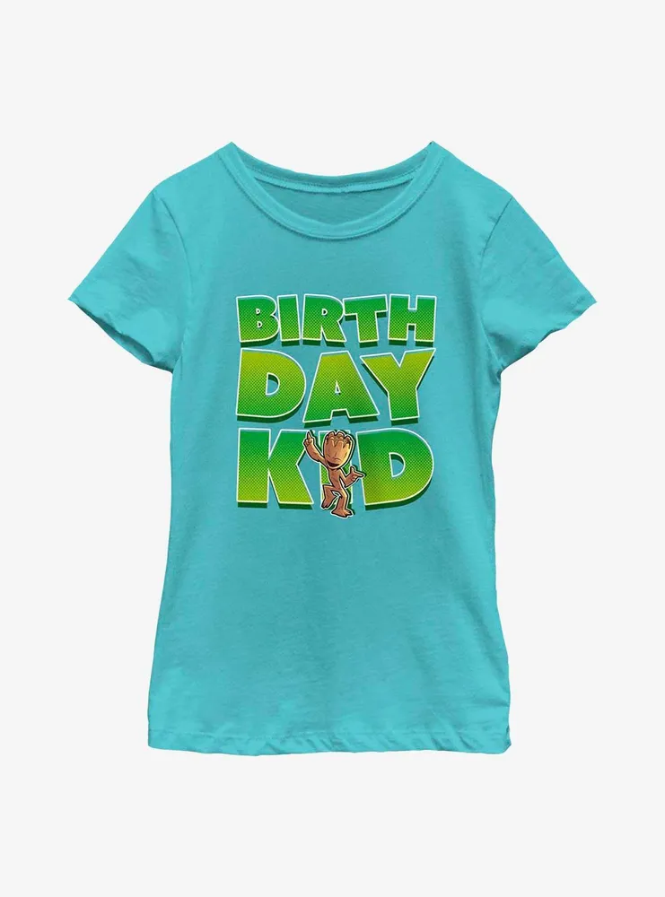 Marvel Guardians of the Galaxy Groot Birthday Kid Youth Girls T-Shirt