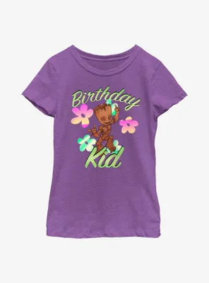 Marvel Guardians of the Galaxy Birthday Kid Groot Youth Girls T-Shirt