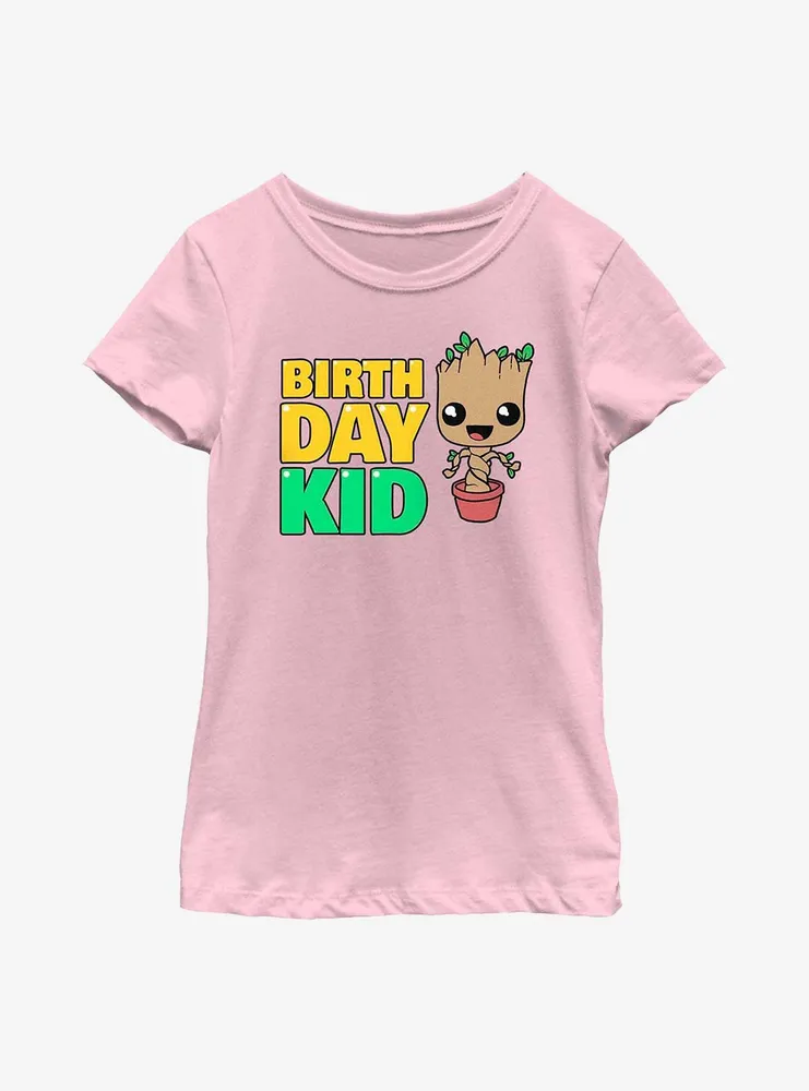 Marvel Guardians of the Galaxy Birthday Kid Baby Groot Youth Girls T-Shirt