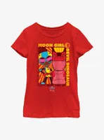 Marvel Moon Girl Devil Dinosaur Character Panels Youth Girls T-Shirt