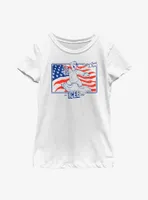 Icee Americana Line Art Youth Girls T-Shirt