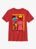 Marvel Moon Girl Devil Dinosaur Character Panels Youth T-Shirt