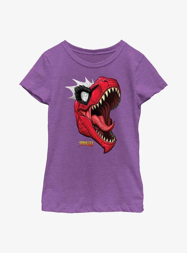 Marvel Spider Rex Big Face Youth Girls T-Shirt