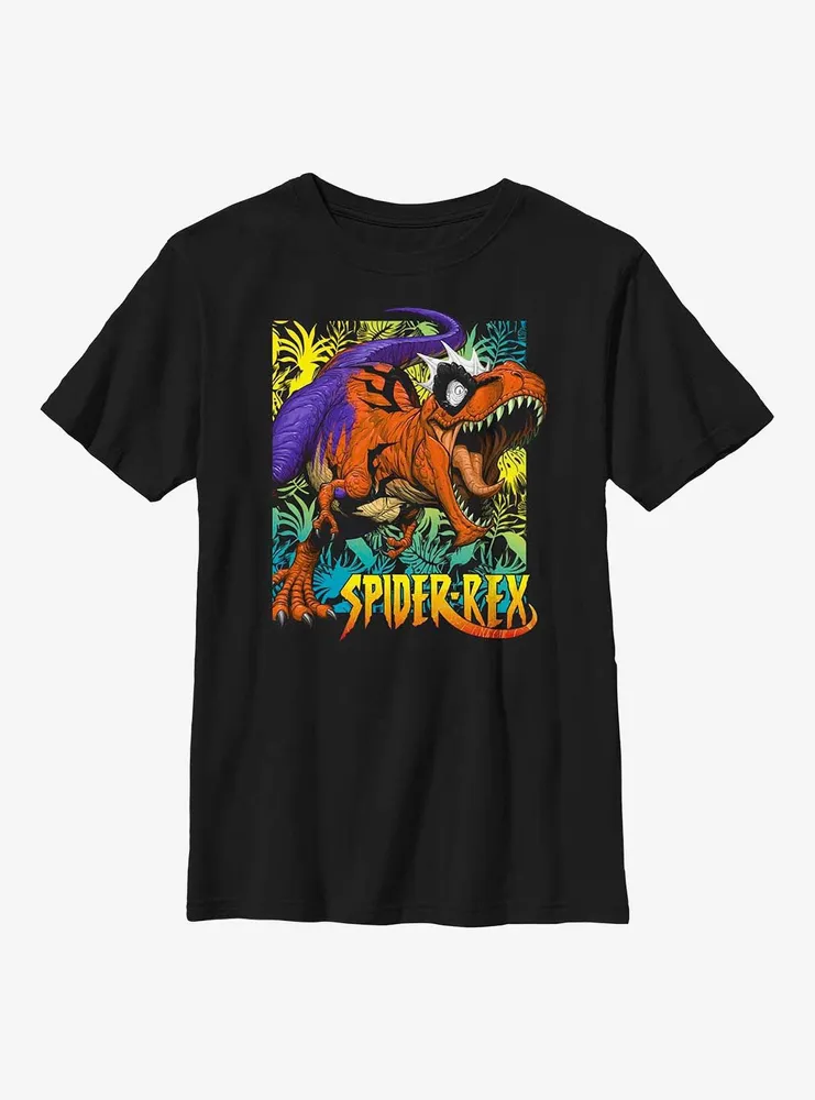 Marvel Spider Rex Colorful Jungle Youth T-Shirt