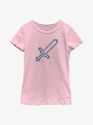 Minecraft Sword Icon Youth Girls T-Shirt