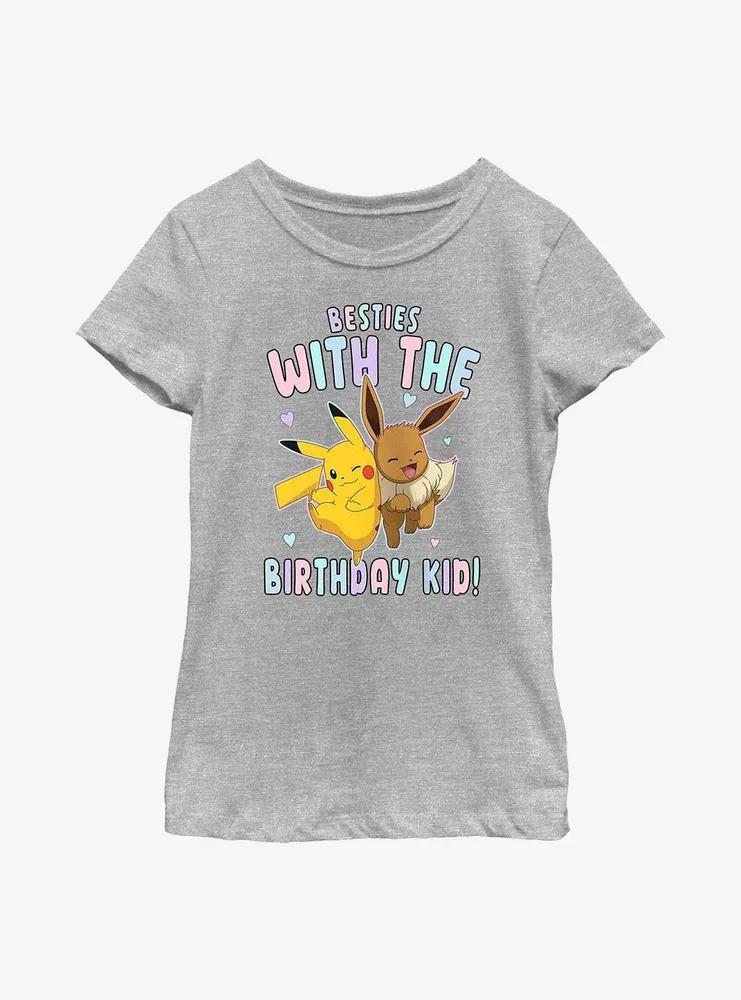 Pokemon Besties Birthday Youth Girls T-Shirt