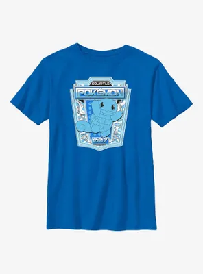 Pokemon Squirtle Badge Raw Edge Youth T-Shirt