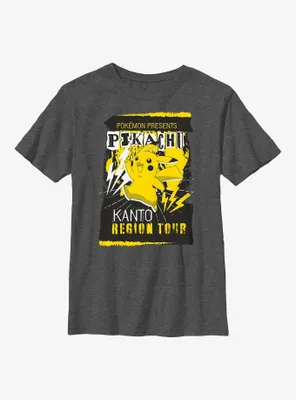 Pokemon Pikachu Kanto Region Tour Youth T-Shirt