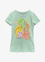 Disney Princess Abstract Princesses Let's Go Youth Girls T-Shirt