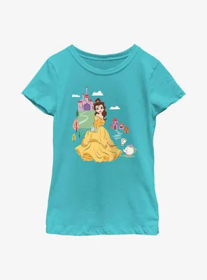 Disney Beauty And The Beast Belle Cartoon Group Youth Girls T-Shirt