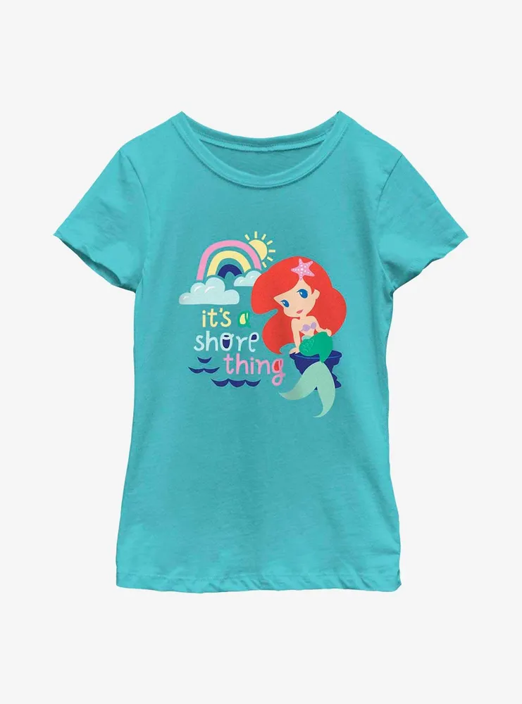 Disney The Little Mermaid Ariel It's A Shore Thing Cartoon Youth Girls T-Shirt