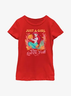 Disney The Little Mermaid Pumpkin Ariel Youth Girls T-Shirt