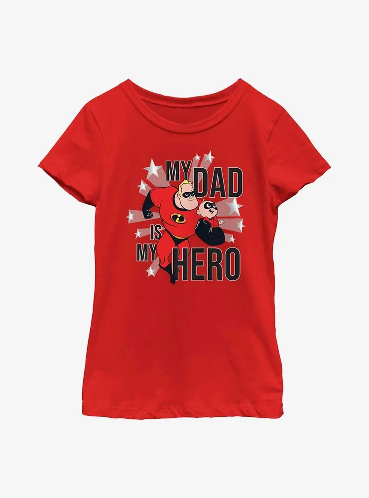 Disney Pixar The Incredibles My Dad Is Hero Youth Girls T-Shirt
