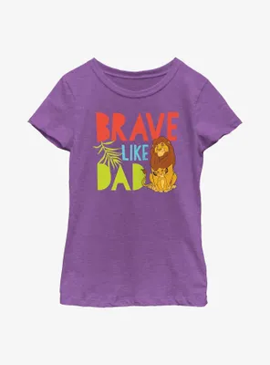 Disney The Lion King Brave Like Dad Youth Girls T-Shirt