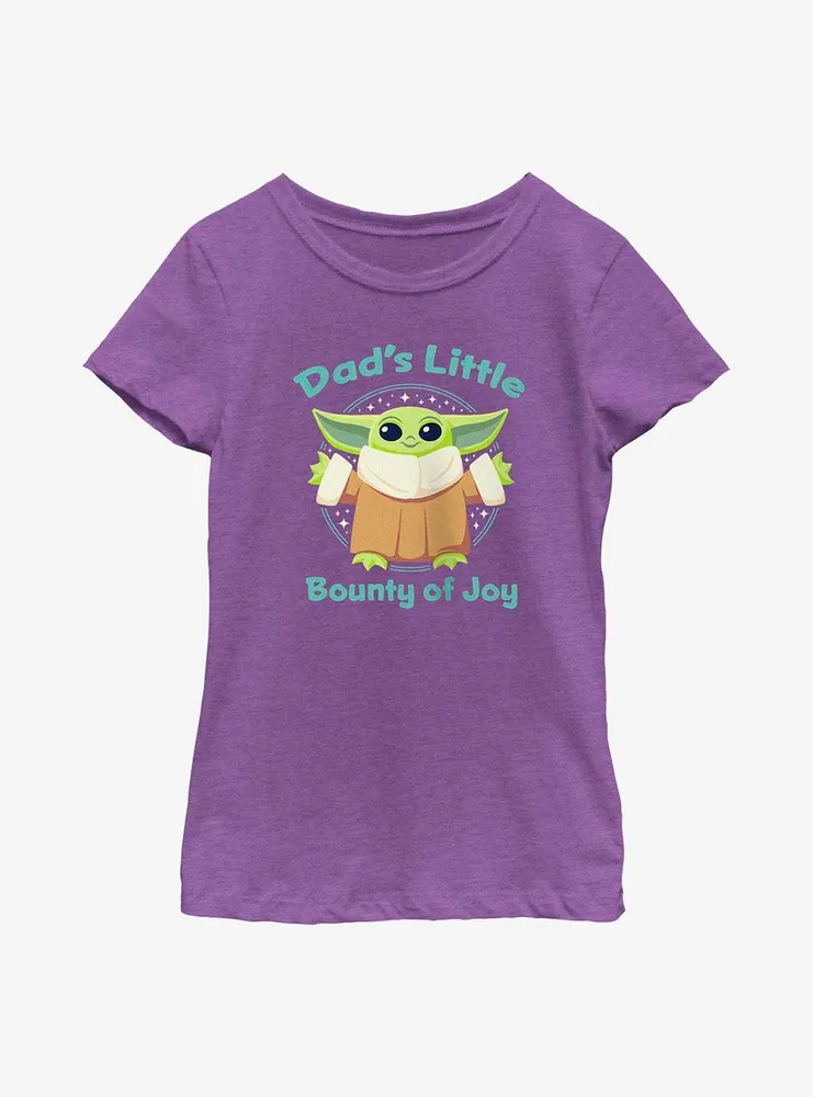 Star Wars The Mandalorian Father's Day Grogu Bounty of Joy Youth Girls T-Shirt