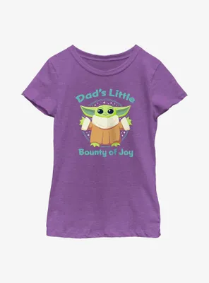 Star Wars The Mandalorian Father's Day Grogu Bounty of Joy Youth Girls T-Shirt