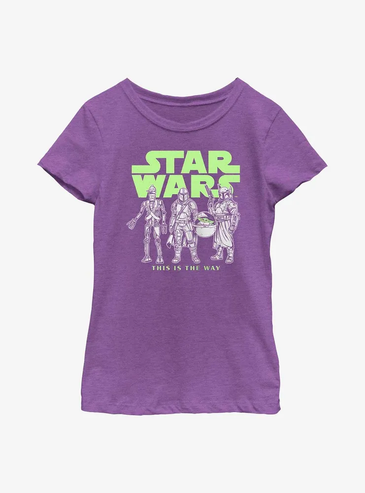 Star Wars The Mandalorian Logo Lineup Youth Girls T-Shirt