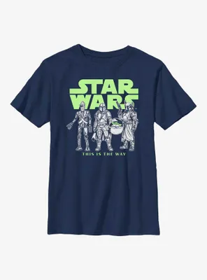 Star Wars The Mandalorian Logo Lineup Youth T-Shirt