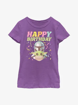 Star Wars The Mandalorian Happy Birthday Youth Girls T-Shirt