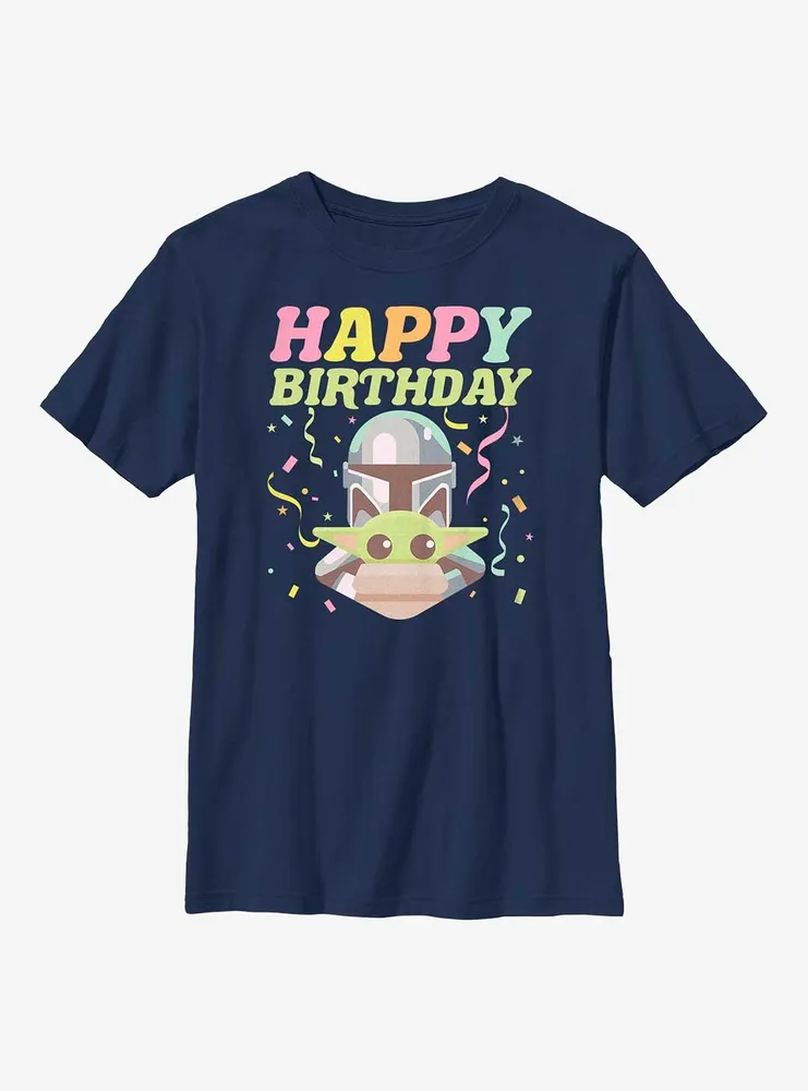 Star Wars The Mandalorian Happy Birthday Youth T-Shirt