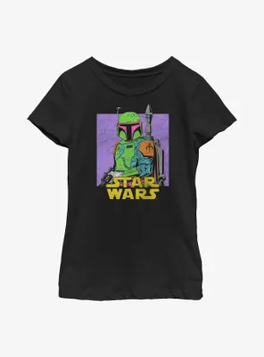 Star Wars Neon Boba Youth Girls T-Shirt