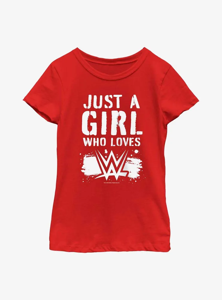 WWE Just A Girl Who Loves Youth Girls T-Shirt