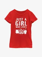 WWE Just A Girl Who Loves Youth Girls T-Shirt