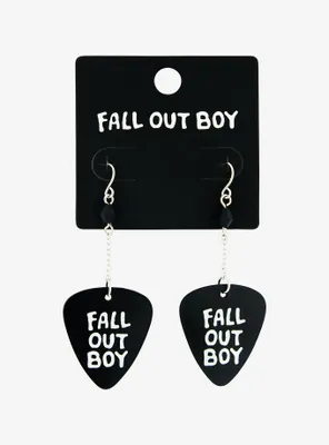Fall Out Boy Guitar Pick Drop Earrings