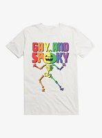 Hot Topic Rainbow Gay And Spooky Skeleton T-Shirt