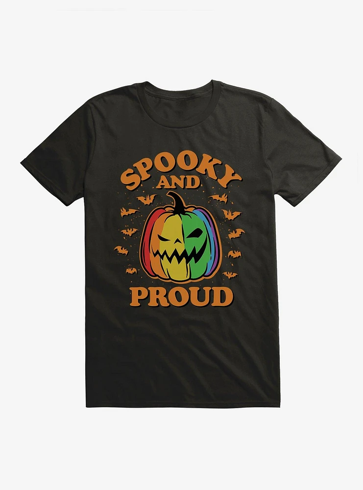 Hot Topic Spooky And Proud Rainbow Jack-O'-Lantern T-Shirt