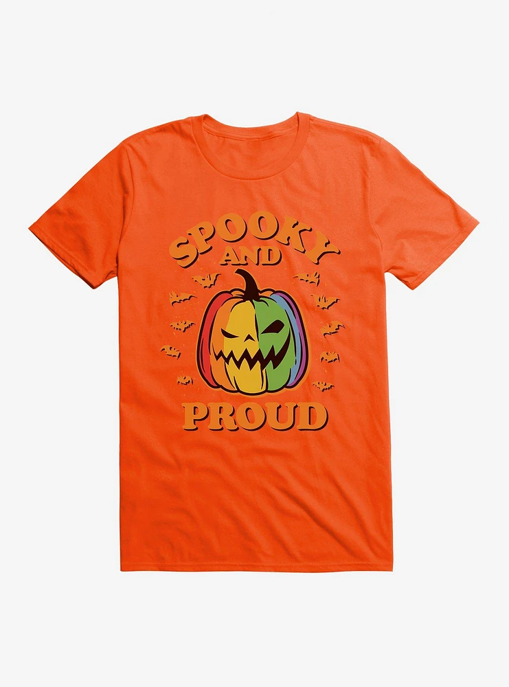 Hot Topic Spooky And Proud Rainbow Jack-O'-Lantern T-Shirt