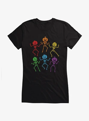 Hot Topic Rainbow Skeletons Girls T-Shirt