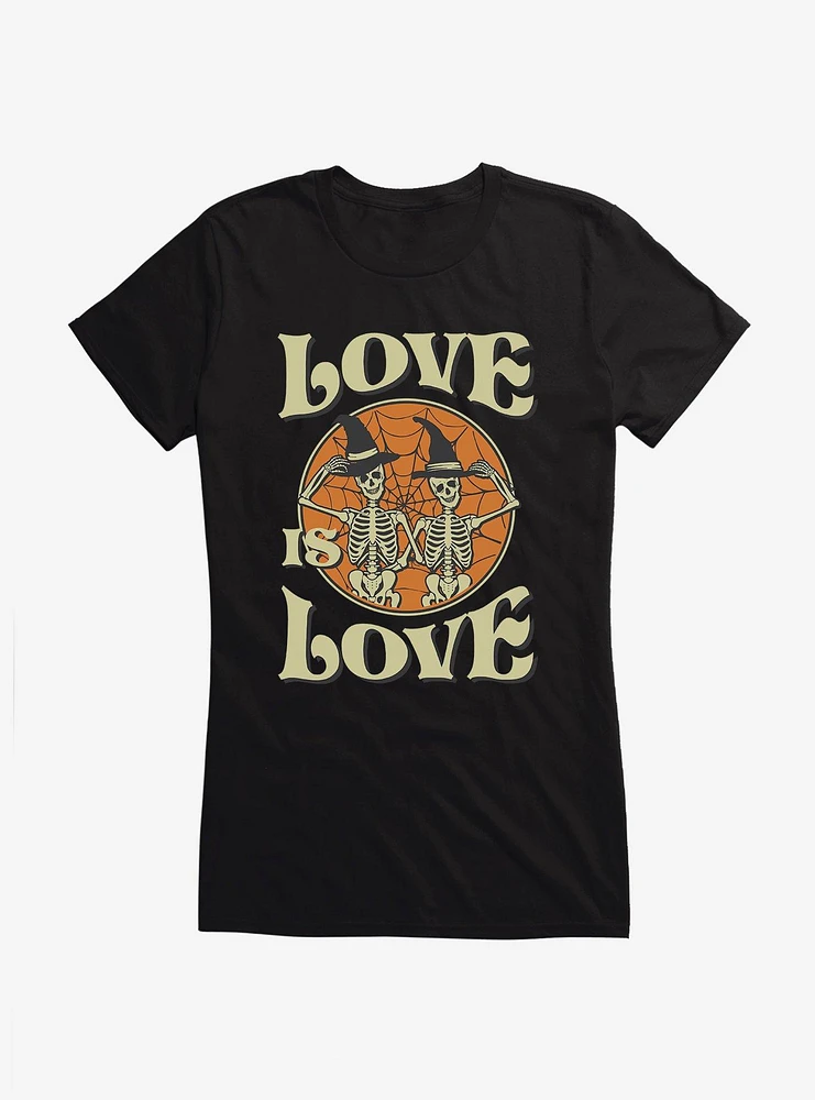 Hot Topic Love Is Skeletons Girls T-Shirt