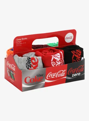 Coca-Cola Soda Pack Crew Socks 6 Pair