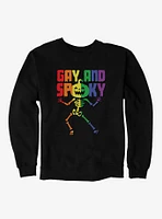 Hot Topic Rainbow Gay And Spooky Skeleton Sweatshirt