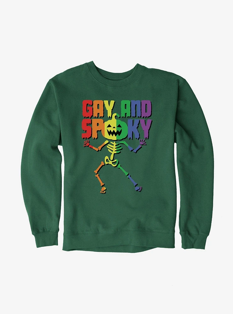 Hot Topic Rainbow Gay And Spooky Skeleton Sweatshirt