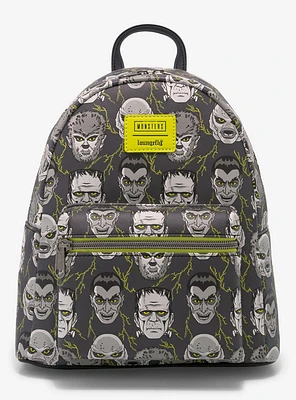 Loungefly Universal Monsters Faces Mini Backpack