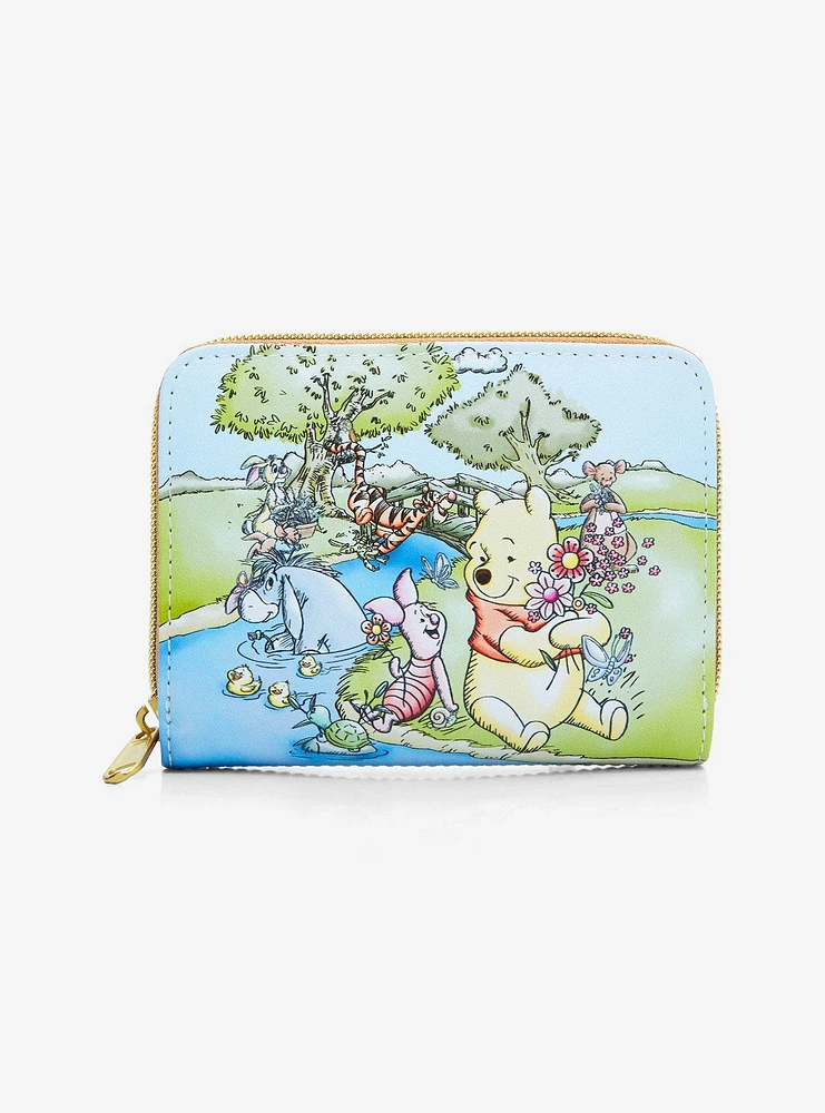 Loungefly Disney Winnie The Pooh Spring Scene Mini Zipper Wallet