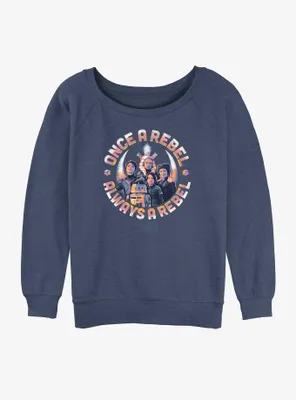 Disney Ahsoka Always A Rebel Womens Slouchy Sweatshirt