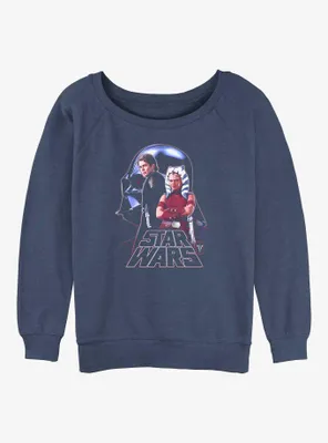 Disney Ahsoka Anakin Skywalker and Young Womens Slouchy Sweatshirt