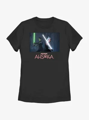 Disney Ahsoka Sabine and Lightsaber Stance Womens T-Shirt