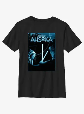 Disney Ahsoka vs. Baylan Skoll Lightsaber Battle Poster Youth T-Shirt BoxLunch Web Exclusive