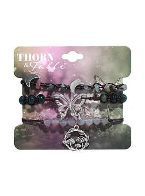 Thorn & Fable Cottage Grunge Bead Cord Bracelet Set